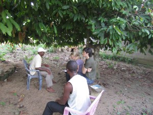 CAM's interns interviewing local councillor, Mbalangi, 2012